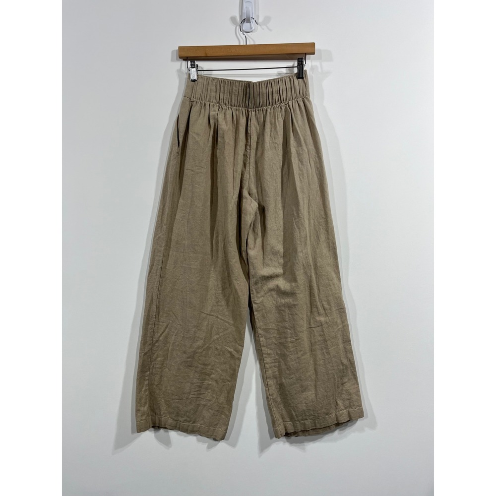 Abercrombie Fitch Linen Blend Wide Leg Coastal Pants Womens XS Old Money Resort - Picture 3 of 14